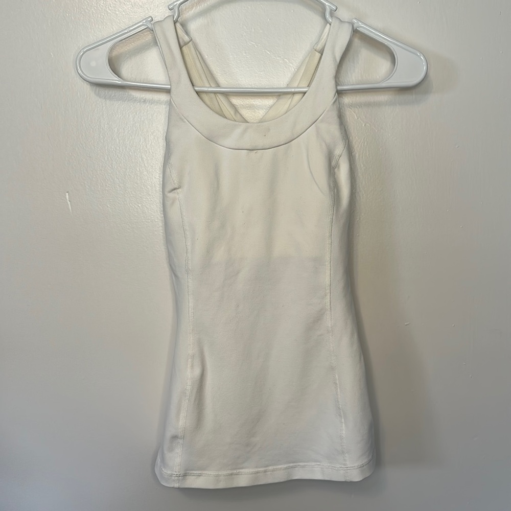 Lululemon athletica women’s white workout top